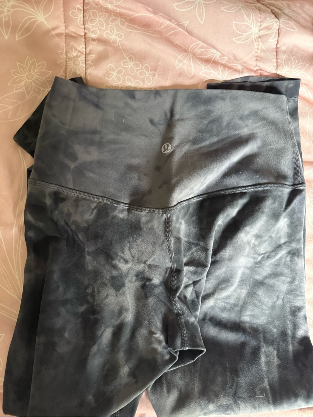lululemon athletica Black Tie-Dye High-Rise Leggings
